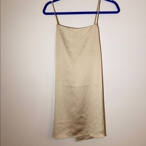 Cotton Candy LA Gold Satin Mini Dress